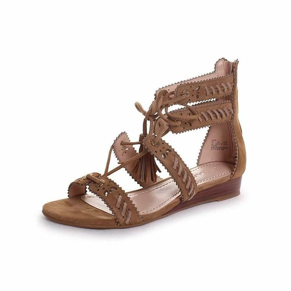 Coach Shoes - Coach VIa Demi Wedge Sandals in Peanut Oak